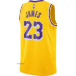 رکابی بسکتبال لیکرز 2021 زرد| لبران جیمز 23,NBA JERSEY اصل نايكي