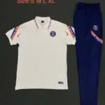 پولوشرت شلوار پاری سن ژرمن سفید سرمه ای +A اریجینال 2021-Nike