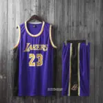 رکابی و شورت بسکتبال لیکرز بنفش| لبران جیمز 23 ,سوپرسوزنی