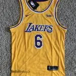 رکابی بسکتبال زرد لس آنجلس لیکرز 2020| لبران جیمز 6 ,NBA JERSEY اصل NIKE