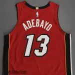 ست رکابی و شلوارک بسکتبال میامی هیت قرمز اريجينال -بم آدبایو 13-جردن