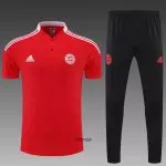پولوشرت شلوار بایرن مونیخ قرمز مشکی +A اریجینال 2022-آدیداس