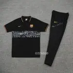 ست پولوشرت شلوار بارسلونا مشکی +A اریجینال 2022-نایکی