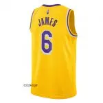 ست رکابی و شلوارک بسکتبال لیکرز زرد-لبران جیمز 6اريجينال-نایکی