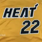 ست رکابی و شلوارک بسکتبال میامی هيت زرد-بولتر 22-نایکی