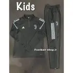 ‎ست سویشرت شلوار نیم زیپ خاکستری(بچه گانه)یوونتوس2020-Adidas