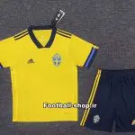 پیراهن و شورت اول آستين كوتاه اورجینال یورو 2020 سوئد-Adidas