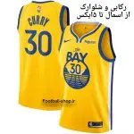 رکابی و شلوارک بسکتبال گلدن استیت زرد-استیفن کری 30-نایکی