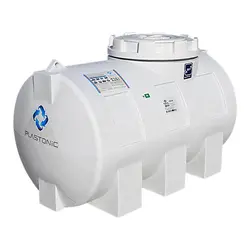 مخزن پلی اتیلن 2000 لیتری افقی سه لایه پلاستونیک | گرم لوکس