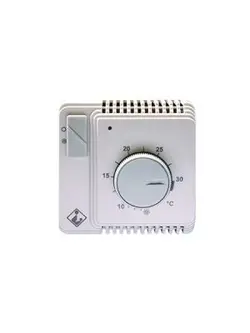 ترموستات اتاقی 35 درجه دیسکی با کلید دور موتور تکبان | گرم لوکس