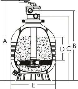 فیلتر شنی استخر ایمکس مدل mfv 24 | گرم لوکس