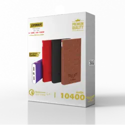 پاوربانک چرمی فست شارژ ۱۰4۰۰mAh اپیمکس مدل EP-33