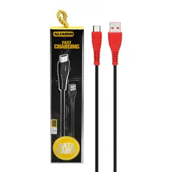 کابل فست شارژ برزنتی USB به MicroUSB (اندروید) ALIARMI مدل AC-02-01 طول 1 متر