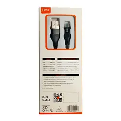 کابل فست شارژ پی وی سی USB به microUSB بیوا (Biva) مدل C-02V طول 1.2 متر، ارسال رایگان
