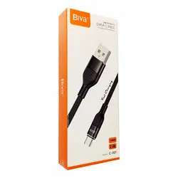 کابل فست شارژ پی وی سی USB به Type-C بیوا (Biva) مدل C-02T طول 1.2 متر، ارسال رایگان