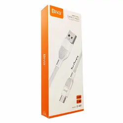 کابل فست شارژ پی وی سی USB به Type-C بیوا (Biva) مدل C-02T طول 1.2 متر، ارسال رایگان