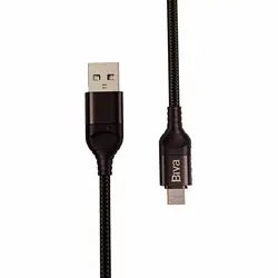 کابل فست شارژ کنفی USB به MicroUSB بیوا (Biva) مدل C-03V طول 1.2 متر، ارسال رایگان