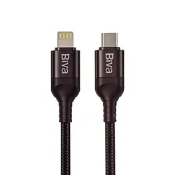 کابل فست شارژ کنفی Type-C به Lightning (آیفون) بیوا (Biva) مدل C-03CL طول 1.2 متر، ارسال رایگان