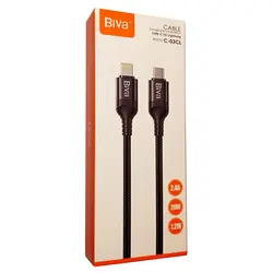 کابل فست شارژ کنفی Type-C به Lightning (آیفون) بیوا (Biva) مدل C-03CL طول 1.2 متر، ارسال رایگان