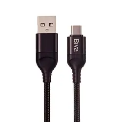 کابل فست شارژ کنفی USB به Type-C بیوا (Biva) مدل C-04T طول 1.2 متر، 100 وات، ارسال رایگان