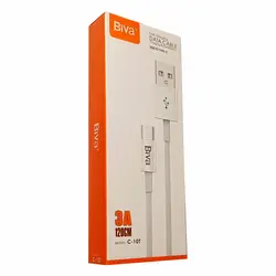 کابل فست شارژ USB به Type-C بیوا (Biva) مدل C-10T طول 1.2 متر، 3 آمپر، ارسال رایگان