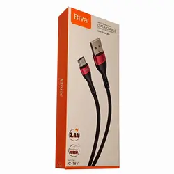 کابل فست شارژ کنفی USB به MicroUSB بیوا (Biva) مدل C-16V طول 1.2 متر، ارسال رایگان