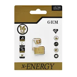 فلش مموری ایکس انرژی مدل GOLDEN GEM ظرفیت ۱۶ گیگابایت