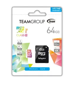 کارت حافظه تیم گروپ مدل Micro SDXC C10 U3 ظرفیت ۶۴ گیگابایت - فروشگاه اینترنتی حبیب بابا