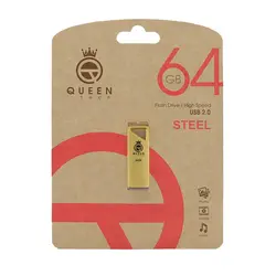 فلش مموری کوئین تک مدل STEEL ظرفیت ۶۴ گیگابایت - فروشگاه اینترنتی حبیب بابا