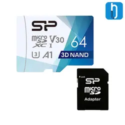 کارت حافظه microSDXC سیلیکون پاور مدل Superior Pro کلاس 10 100MBps سرعت UHS-I U3همراه با آداپتور SD ظرفیت 64 گیگابایت