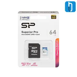 کارت حافظه microSDXC سیلیکون پاور مدل Superior Pro کلاس 10 100MBps سرعت UHS-I U3همراه با آداپتور SD ظرفیت 64 گیگابایت