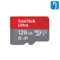 کارت حافظه microSDHC سن دیسک مدل Ultra A1 کلاس 10 سرعت 80MBps همراه با آداپتور SD ظرفیت 128 گیگابایت