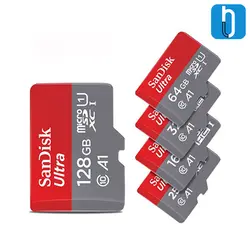 کارت حافظه microSDHC سن دیسک مدل Ultra A1 کلاس 10 سرعت 80MBps همراه با آداپتور SD ظرفیت 128 گیگابایت