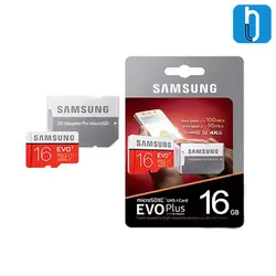 کارت حافظه microSDXC سامسونگ مدل Evo Plus کلاس 10 سرعت 100MBps همراه با آداپتور SD ظرفیت 16 گیگابایت