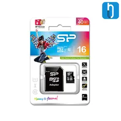 کارت حافظه microSDHC سیلیکون پاور مدل UHS-I کلاس 10 همراه با آداپتور SD ظرفیت 16 گیگابایت