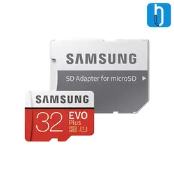 کارت حافظه microSDXC سامسونگ مدل Evo Plus کلاس 10 سرعت 100MBps همراه با آداپتور SD ظرفیت 32 گیگابایت