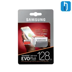 کارت حافظه microSDXC سامسونگ مدل Evo Plus کلاس 10 سرعت 100MBps همراه با آداپتور SD ظرفیت 128 گیگابایت
