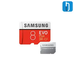 کارت حافظه microSDXC سامسونگ مدل Evo Plus کلاس 10 سرعت 100MBps همراه با آداپتور SD ظرفیت 8 گیگابایت