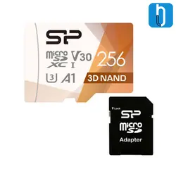 کارت حافظه microSDXC سیلیکون پاور مدل Superior Pro کلاس 10 100MBps سرعت UHS-I U3 همراه با آداپتور SD ظرفیت 256 گیگابایت