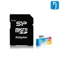 کارت حافظه microSDHC سیلیکون پاور مدل UHS-I کلاس 10 همراه با آداپتور SD ظرفیت 32 گیگابایت