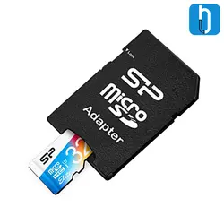 کارت حافظه microSDHC سیلیکون پاور مدل UHS-I کلاس 10 همراه با آداپتور SD ظرفیت 32 گیگابایت