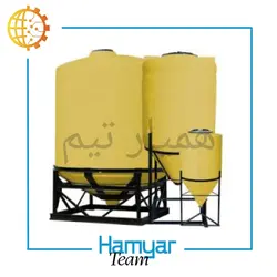 خرید و لیست قیمت میکسر پلی اتیلن قیفی سفارشی (100 تا 10000 لیتر) | ماشین‌سازی همیار | همیار تیم