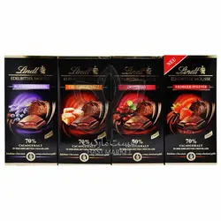 شکلات تلخ ۷۰ درصد با موس و مغز کرنبری ۱۵۰ گرم لینت - lindt