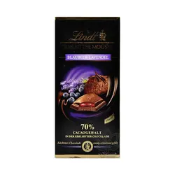 شکلات تلخ ۷۰ درصد با موس و مغز بلوبری لوندر ۱۵۰ گرم لینت - lindt