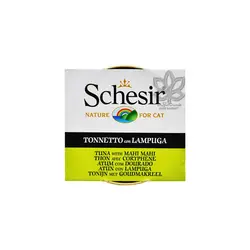 کنسرو غذای گربه ماهی لامپوگا و تن ۸۵ گرم شسیر - schesir