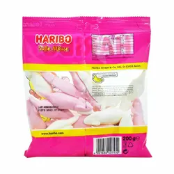 مارشمالو دو رنگ موشی ۲۰۰ گرم هاریبو - haribo