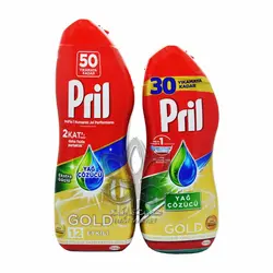 ژل ماشین ظرفشویی دو فاز چربی زدا ۵۴۰ میل گلد پریل - pril