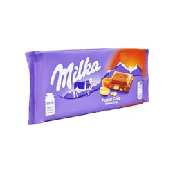 شکلات شیری با کارامل و بادام زمینی ۹۰ گرم میلکا - milka