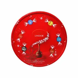 شکلات کادویی مخلوط ۴۵۰ گرم جعبه فلزی لیندور لینت - lindt