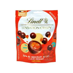 شکلات شیری با مغز کارامل کرانچی ۱۴۰ گرم سنسیشن لینت - lindt